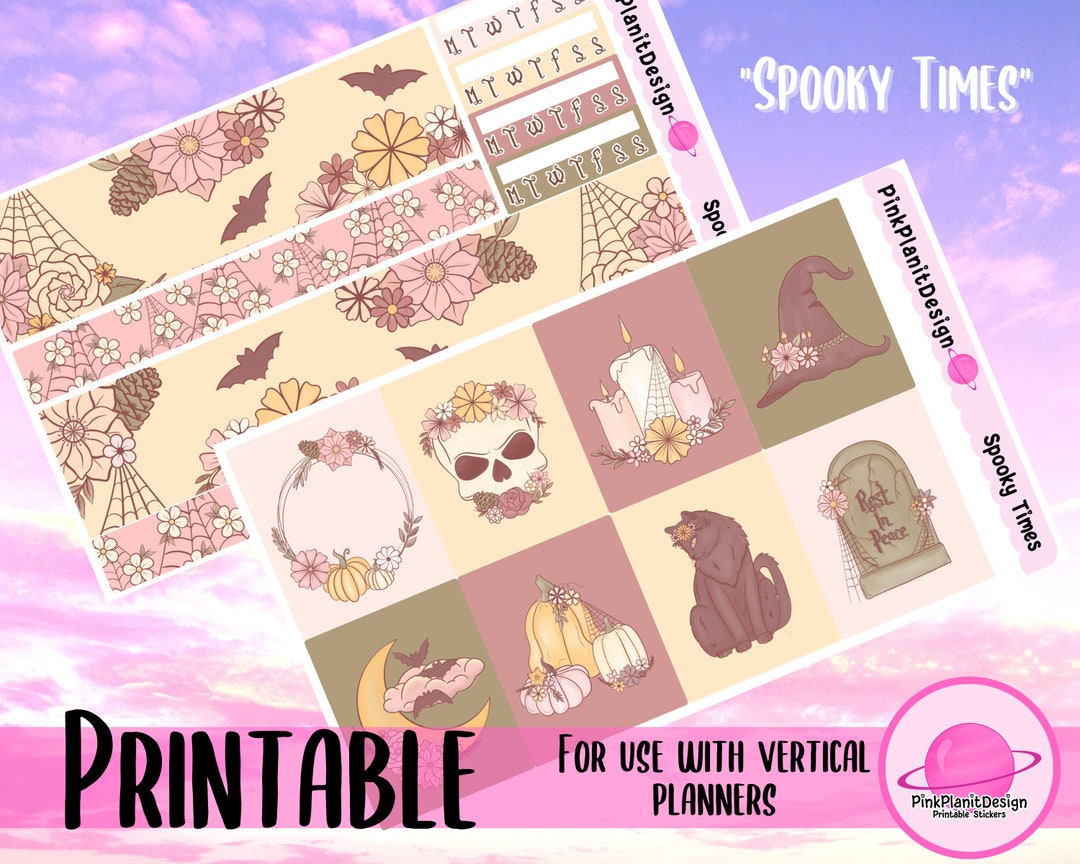 PRINTABLE Weekly Planner Kit SPOOKY TIMES Print and Cut Your Own ...