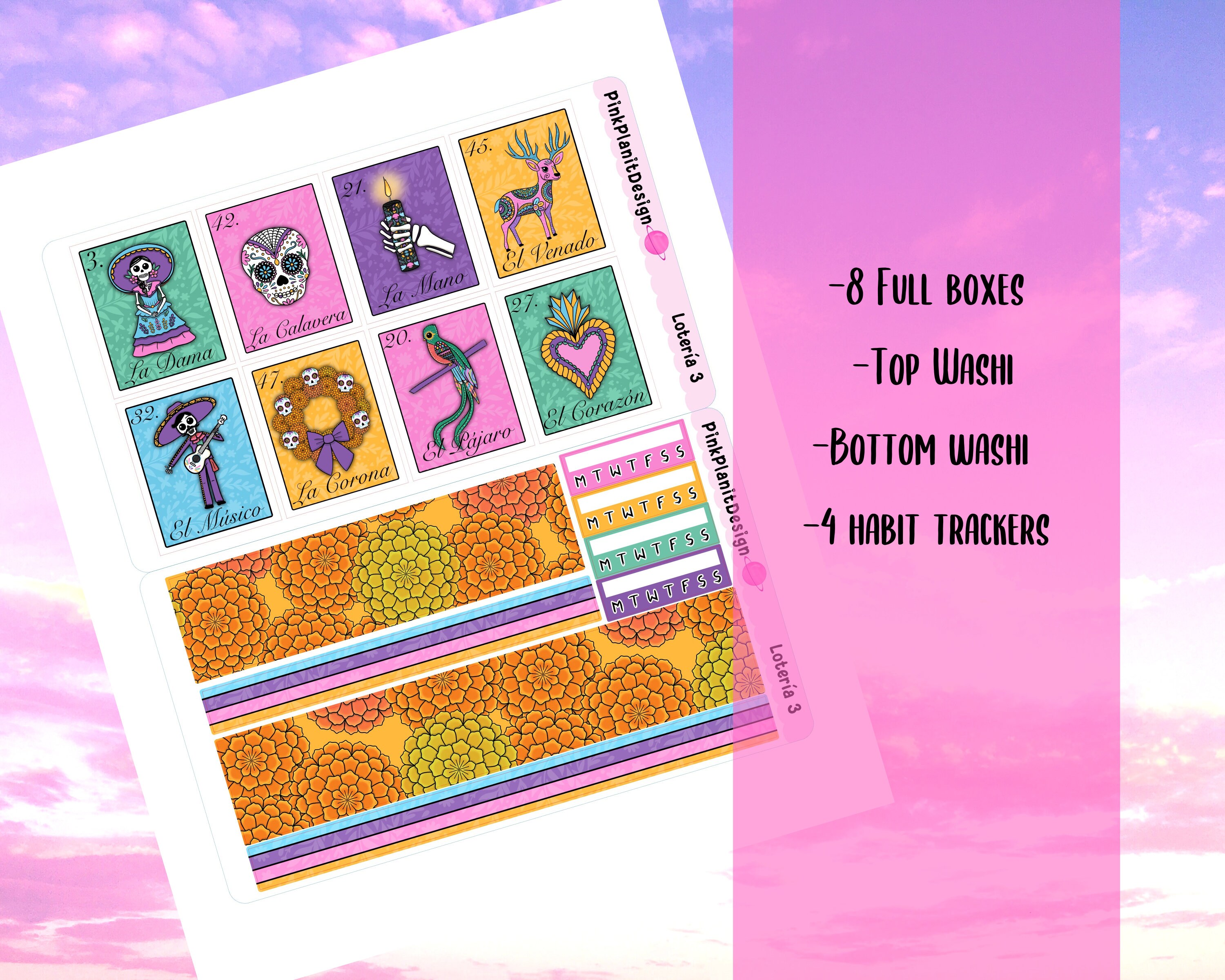PRINTABLE Weekly Planner Kit Lotería 3 DIY Planner Stickers - Etsy