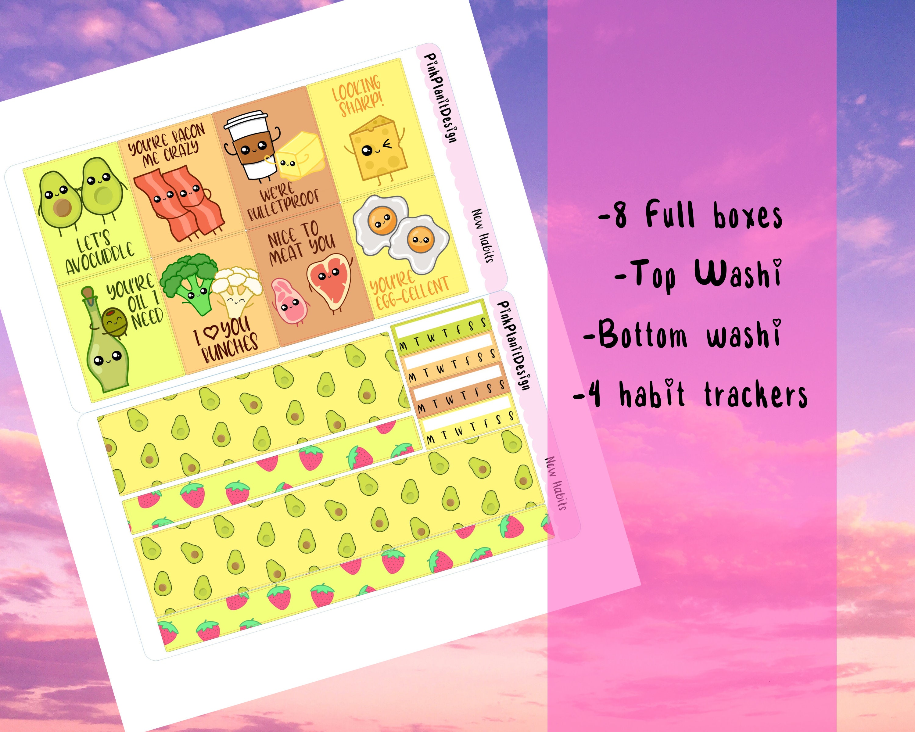 PRINTABLE Weekly Planner Kit Vertical Layout New Habits Etsy