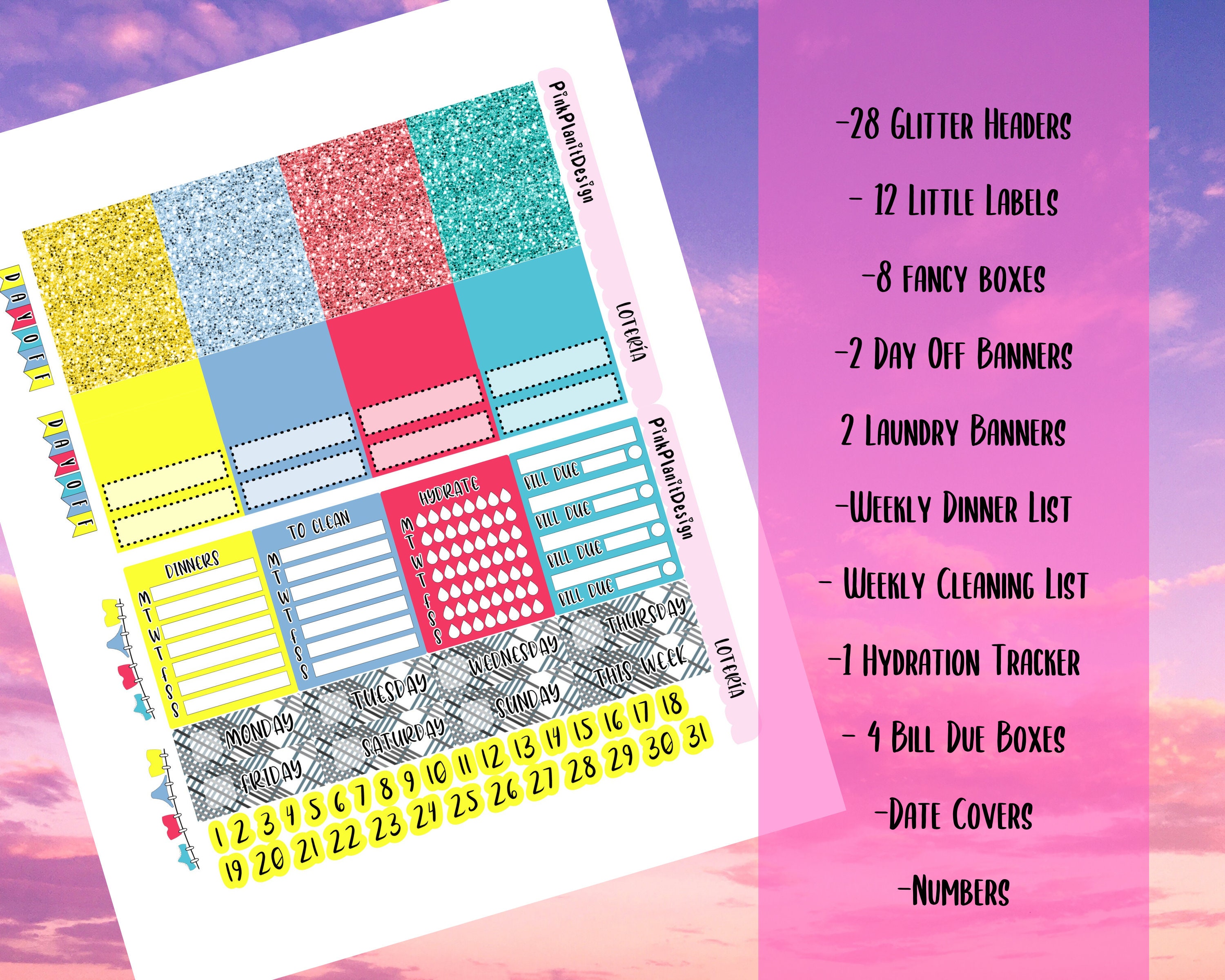 PRINTABLE Weekly Planner Kit Lotería DIY Planner Stickers | Etsy