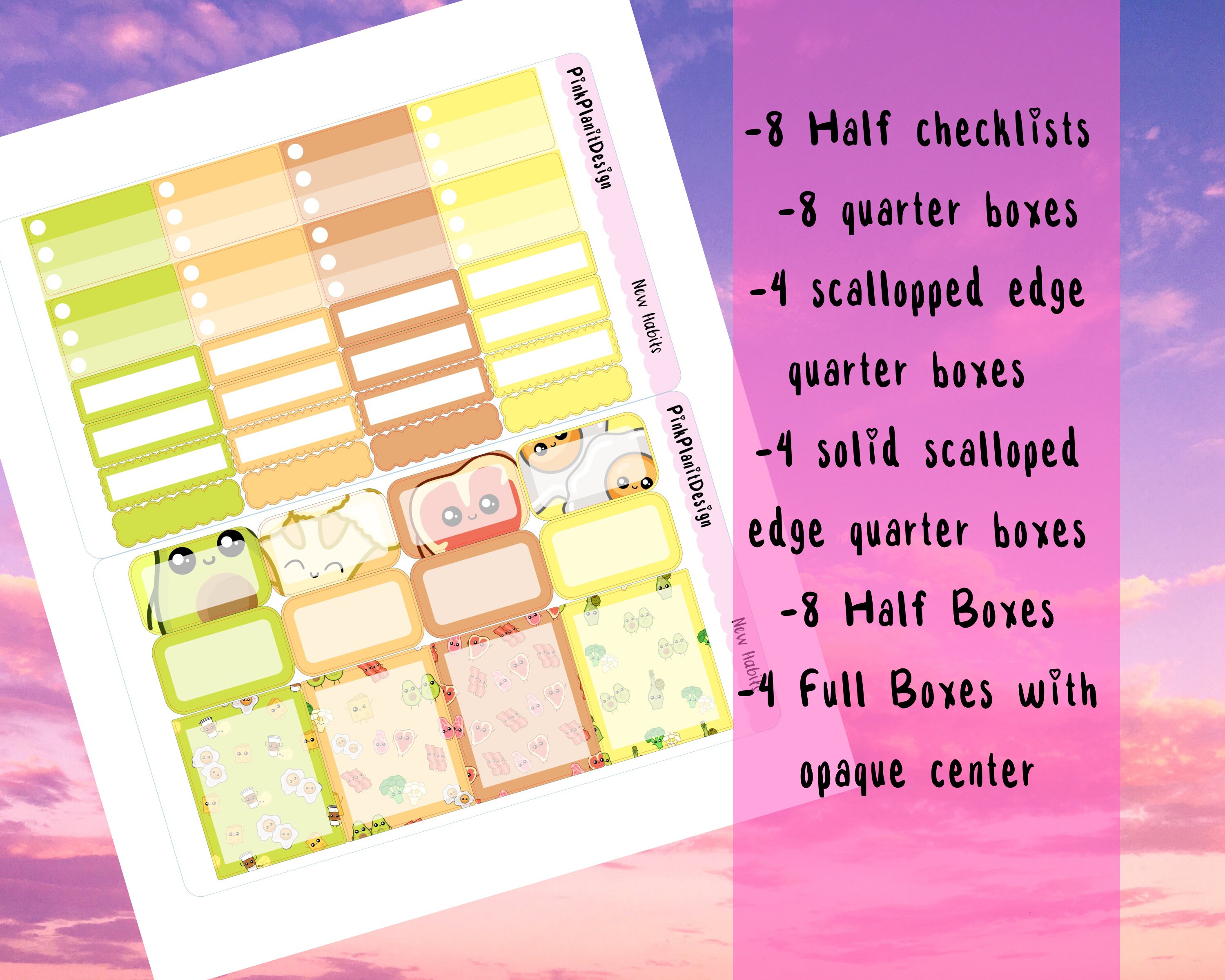 PRINTABLE Weekly Planner Kit Vertical Layout New Habits | Etsy