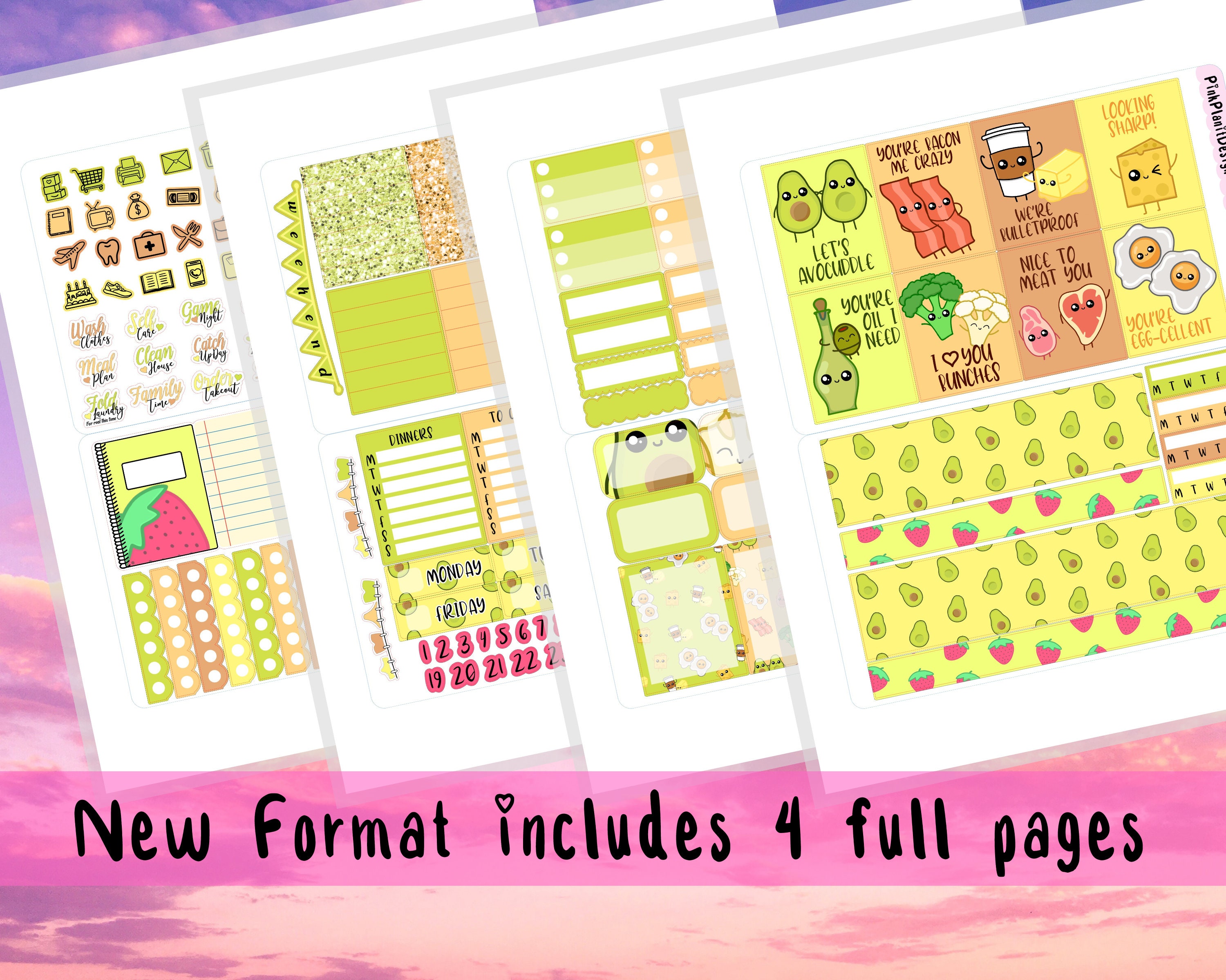 PRINTABLE Weekly Planner Kit Vertical Layout New Habits | Etsy