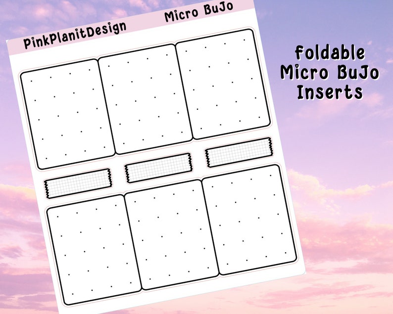 PRINTABLE Stickers MICRO BUJO Black and White Micro Bullet - Etsy
