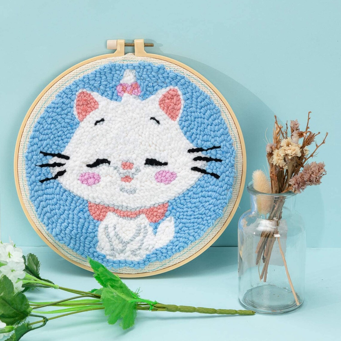 Cat Punch Needle DIY Starter Kit Punch Needle Kit Animal Etsy