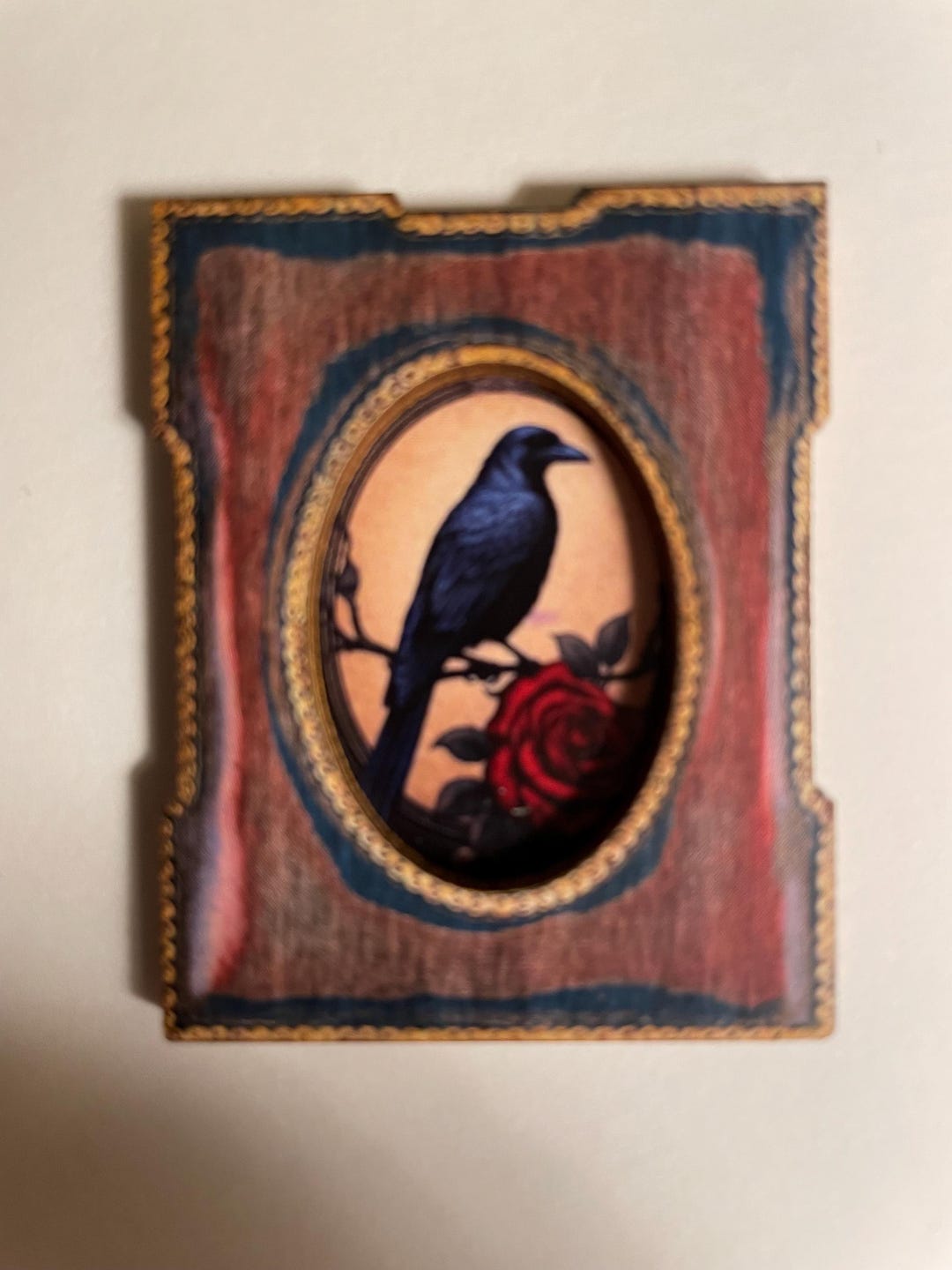 Crow Frame Antique Style Crow Picture in Frame - Etsy