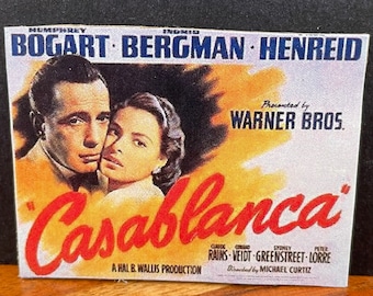 Miniature Casablanca Movie Poster