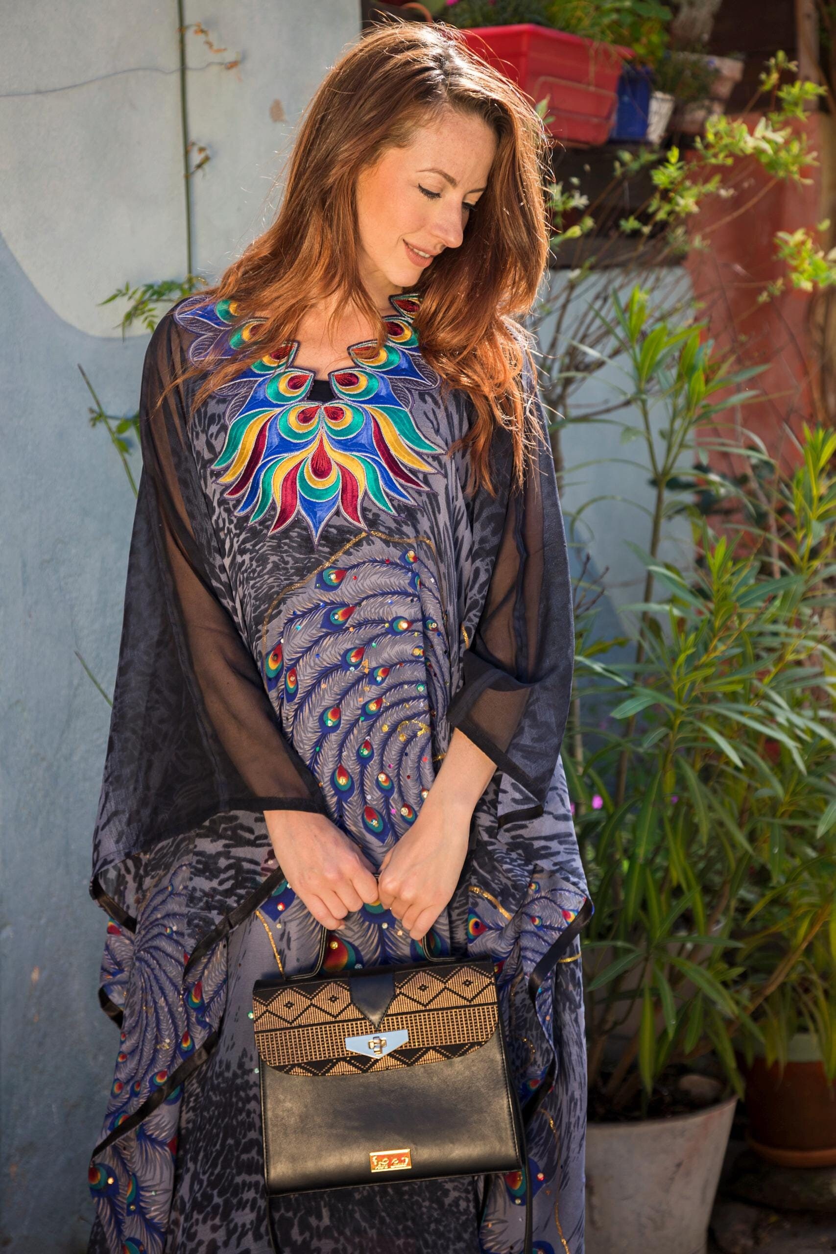 Robe à imprimé paon France