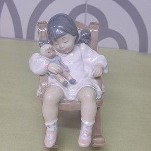 Lladro Little Girl on Rocking Chair - Etsy