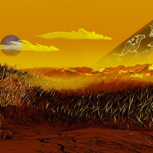 Red Ringworld - Sci-fi Artwork Digital Download