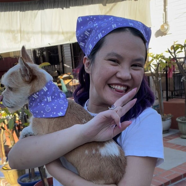 BTS Mikrokosmos Tie-On Hair Bandana - match with your Pet!