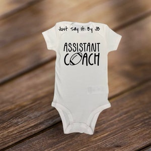 Football Assistant Coach Baby Bodysuit, Assistant Coach Football Baby Outfit, Assistant Coach Sports Outfit, Football Assistant Coach