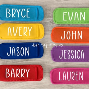 Personalized Popsicle Holder, Birthday Party Favors, Custom Popsicle Sleeve, Popsicle Holder Sleeve, Custom Name Popsicle Holder