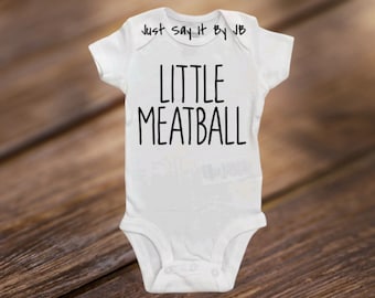 Little Meatball Baby Bodysuit, Little Meatball Outfit, Little Meatball Baby, Custom Meatball Outfit, Baby Meatball Outfit