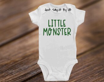 Little Monster Baby Bodysuit, Halloween Themed Bodysuit, Little Monster Baby Outfit, Little Monster, Halloween Bodysuit
