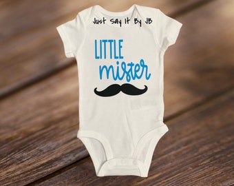Little Mister Bodysuit,  Baby Boy Bodysuit Gift, Little Mister Outfit, Baby Announcement Bodysuit, Newborn Baby Gift