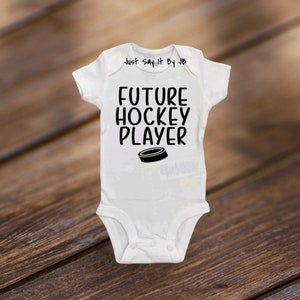 Future Hockey Player Baby Bodysuits, Future Hockey Player Baby Outfit, Hockey Baby Bodysuit, Future Hockey Player