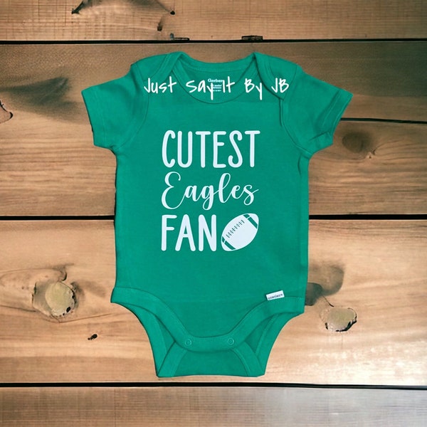 Cutest Eagles Fan Baby Bodysuit, Eagles Fan Baby Bodysuit, Eagles Football Baby Bodysuit, Game Day Bodysuit, Eagles Game Day Bodysuit