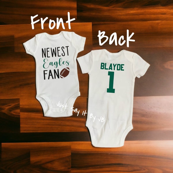 Newest Eagles Fan Baby Bodysuit, Eagles Fan Baby Bodysuit, Eagles Football Baby Bodysuit, Game Day Bodysuit, Eagles Game Day Bodysuit