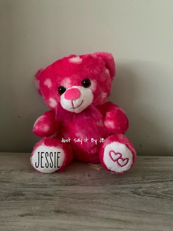 7 Inch Mini Personalized Mother's Day Bear, Mother's Day Bear, Custom Mother's Day Gift, Personalized Valentine Bear, Custom Heart Bear