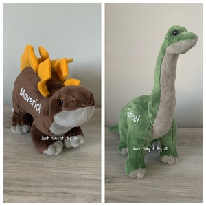 Personalized Plush Dinosaur, Plush Stegosaurus Dinosaur, Plush Brachiosaurus Dinosaur, Dinosaurs, Custom Plush Dinosaur, Plush Dino