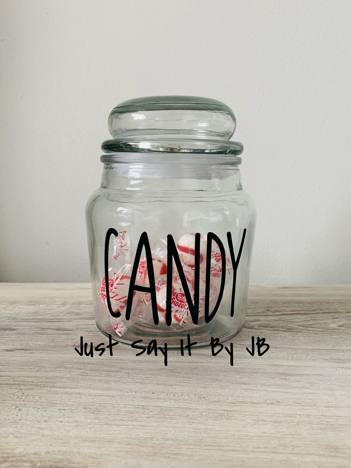 Glass Candy Jar Candy Jar Desk Candy Jar Custom Candy Jar Etsy