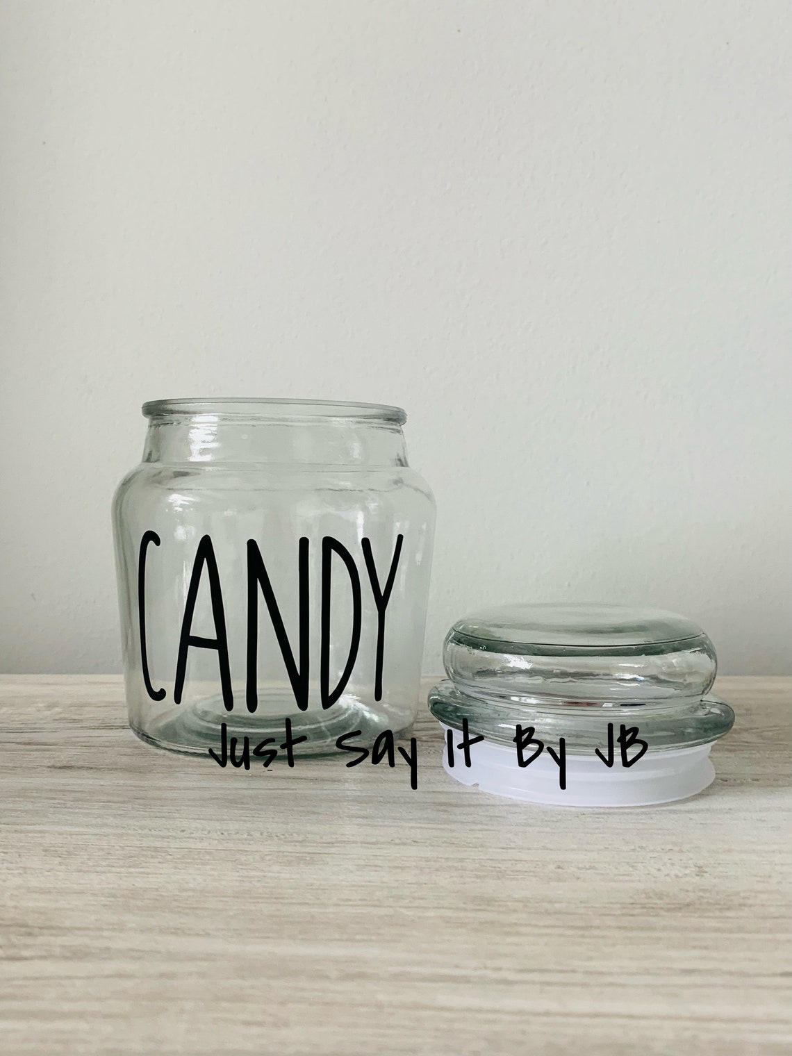 Glass Candy Jar Candy Jar Desk Candy Jar Custom Candy Jar Etsy