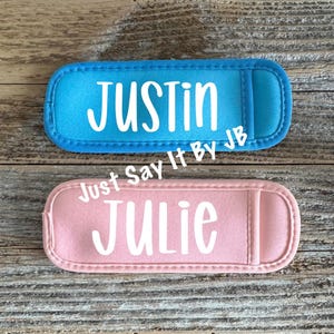 Personalized Popsicle Holder, Birthday Party Favors, Custom Popsicle Sleeve, Popsicle Holder Sleeve, Custom Name Popsicle Holder