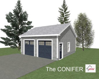 2 Car Garage Plans : 24x24, 10' Wall, 4/12, 6/12, 8/12 and 10/12 Pitch