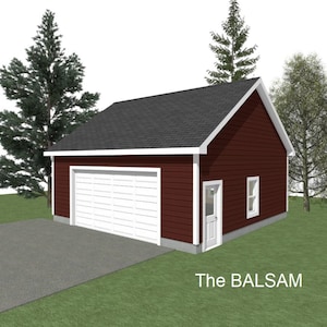 2-Car Garage Plans: 26x26, 10&#39; Wall, 6/12 & 8/12 Pitch (Digital Download)
