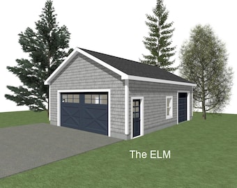 2 Car Garage Plans : 24 x 32, 10' Wall, 4/12, 6/12 and 8/12 Pitch with Materials List - ( Digital Download )