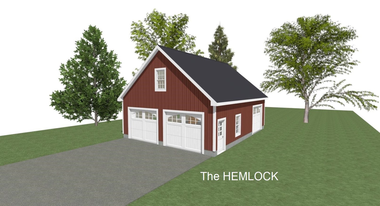 GARAGE PLAN 28 X 36 2 Car Garage Plans 10/12 Pitch 10ft Wall With