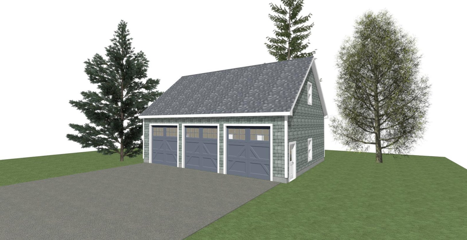 3 Car Garage Plans With Storage GARAGE PLANS : 40 X 30 - 3 Car Garage Plans - 12' Wall - 10/12 Pitch