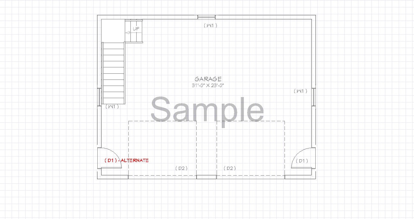 GARAGE PLAN : 32 X 24 2 Car Garage Plans 12/12 Pitch Studio Above - Etsy