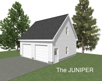 2-Car Garage Plans: 26x26, 10' Wall, Storage Above (Digital Download)