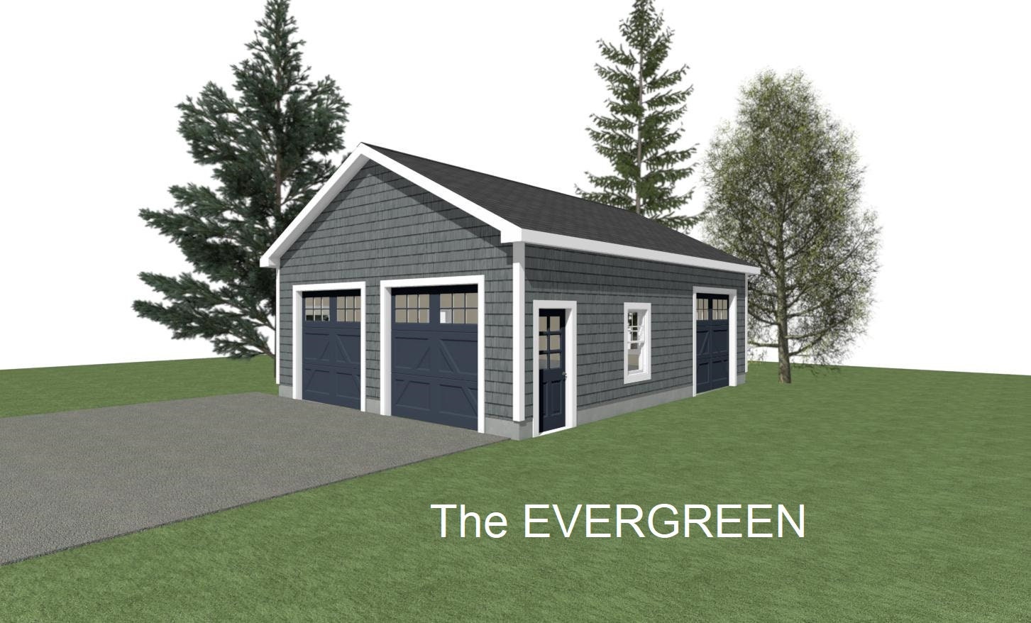 2-car Garage Plans: 24 X 32, 6/12 \u0026 8/12 Pitch (digital Download) - Etsy  Israel, image size:1453x878