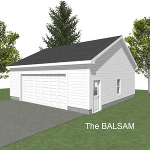 GARAGE PLÄNE: 30 x 30 - 2 Auto / 1 Tür Garagen-Pläne - 10 &#39;Wand - 6/12 und 8/12 Tonhöhe