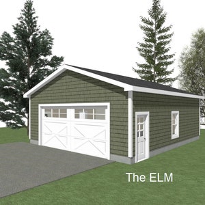 2-Car Garage Plans: 26 x 30, 10&#39; Wall (Digital Download)