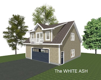 2-Car Garage Plans with Studio Above (Digital Download)