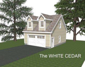 2-Car Garage Plans: 24 x 28, 10' Wall, Storage Above (Digital Download)