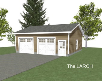 2-Car Garage Plans: 30 x 28, 10' Wall, 4/12 Pitch (Digital Download)