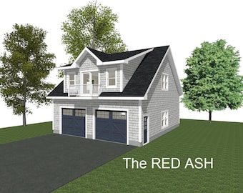 2-Car Garage Plans: 30x34 with Studio Above (Digital Download)