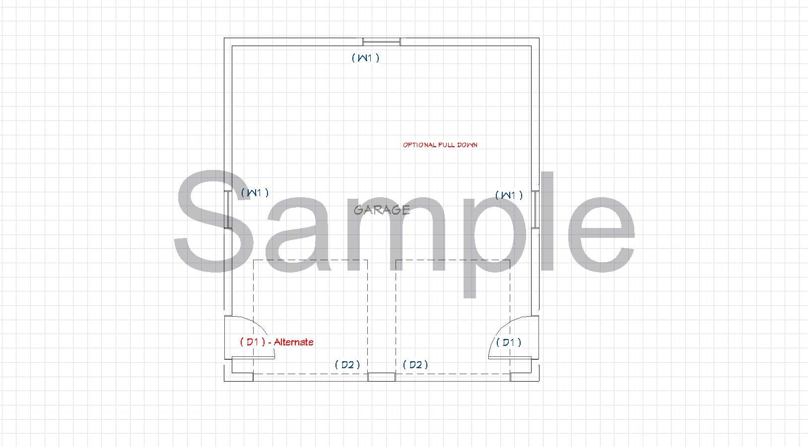 GARAGE PLANS : 22 X 24 2 Car Garage Plans 10' Wall 6/12 and 8/12 Pitch