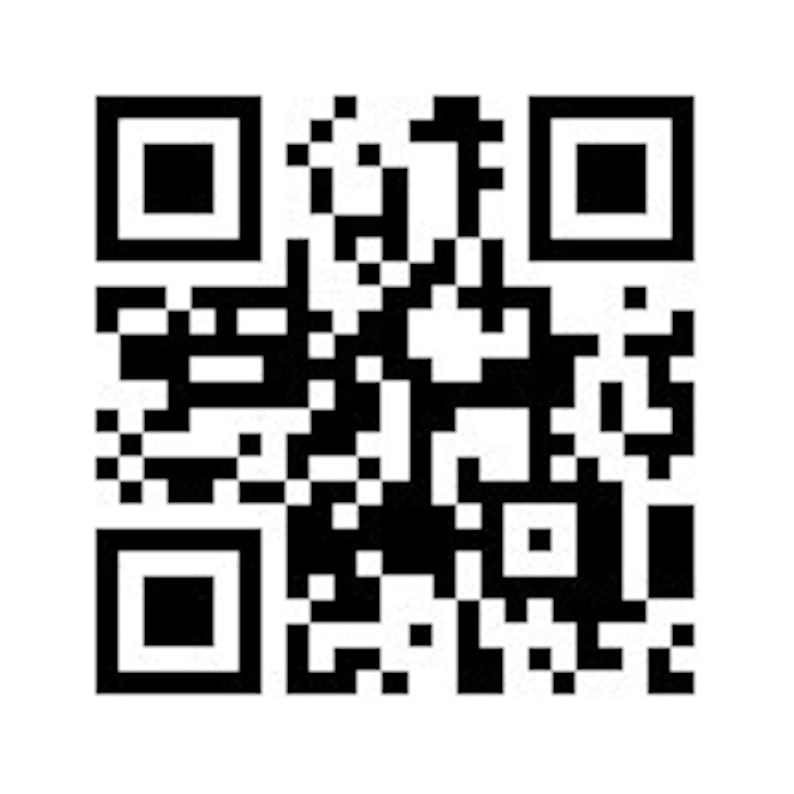 May include: A black and white QR code.