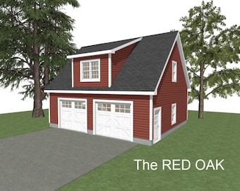2-Car Garage Plan: 32 x 28, Studio Above (Digital Download)
