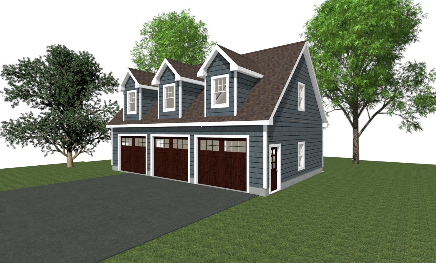 Traditional 4 Car Garage Plan - 948 Square Feet, 1 Bedroom, 1 Bathroom |  Floor Plan #5458-00034 | America's Best House Plans, image size:1453x878