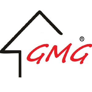 May include: A black house-shaped logo with the red text "GMG" and a registered trademark symbol.