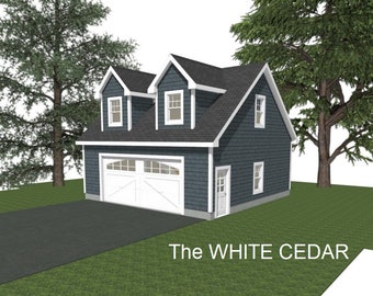 2-Car Garage Plans: 28x28, 10' Wall, Storage/Studio Above (Digital Download)