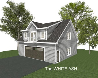 2 Car Garage Plan: 36x36 with Studio Above (Digital Download)