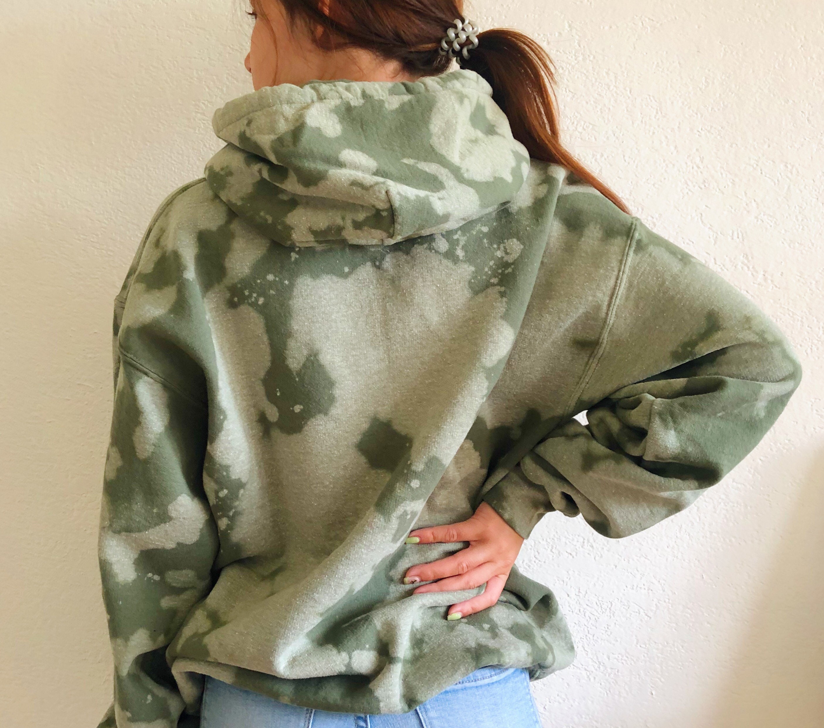 Forest green tie dye hoodie hotsell