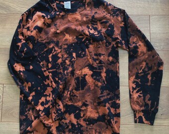 完売品Tie-Dye Bleach Hand Embroidery ブラック 完売品Tie-Dye Bleach Hand Embroidery ブラック